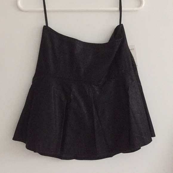 Faux Leather Skirt - Picture 1 of 5